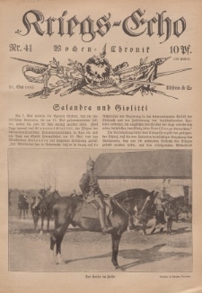Kriegs-Echo: Wochen=Chronic, 21. Mai 1915, Nr 41.