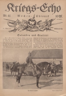 Kriegs-Echo: Wochen=Chronic, 21. Mai 1915, Nr 41.