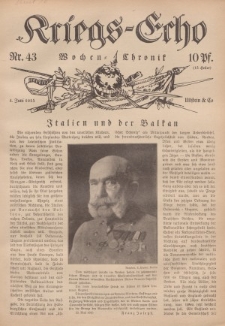Kriegs-Echo: Wochen=Chronic, 4. Juni 1915, Nr 43.