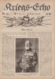 Kriegs-Echo: Wochen=Chronic, 13. August 1915, Nr 53.