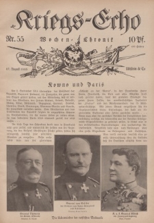 Kriegs-Echo: Wochen=Chronic, 27. August 1915, Nr 55.