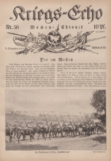 Kriegs-Echo: Wochen=Chronic, 3. September 1915, Nr 56.