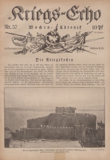 Kriegs-Echo: Wochen=Chronic, 10. September 1915, Nr 57.