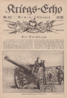 Kriegs-Echo: Wochen=Chronic, 22. Oktober 1915, Nr 63.
