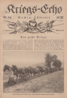 Kriegs-Echo: Wochen=Chronic, 29. Oktober 1915, Nr 64.