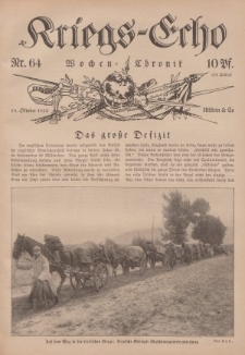 Kriegs-Echo: Wochen=Chronic, 29. Oktober 1915, Nr 64.