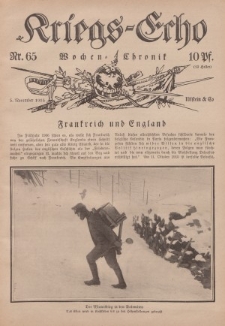 Kriegs-Echo: Wochen=Chronic, 5. November 1915, Nr 65.
