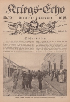 Kriegs-Echo: Wochen=Chronic, 10. Dezember 1915, Nr 70.