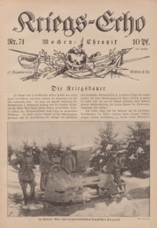 Kriegs-Echo: Wochen=Chronic, 17. Dezember 1915, Nr 71.