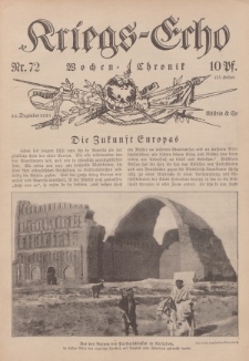 Kriegs-Echo: Wochen=Chronic, 24. Dezember 1915, Nr 72.