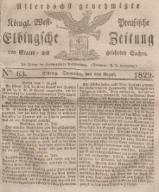 Elbingsche Zeitung, No. 63 Donnerstag, 6 August 1829
