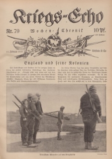 Kriegs-Echo: Wochen=Chronic, 11. Februar 1916, Nr 79.