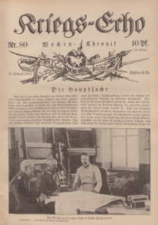 Kriegs-Echo: Wochen=Chronic, 18. Februar 1916, Nr 80.