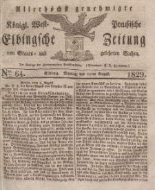 Elbingsche Zeitung, No. 64 Montag, 10 August 1829