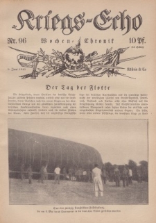 Kriegs-Echo: Wochen=Chronic, 9. Juni 1916, Nr 96.