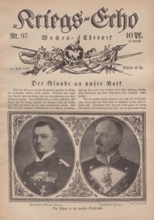 Kriegs-Echo: Wochen=Chronic, 16. Juni 1916, Nr 97.