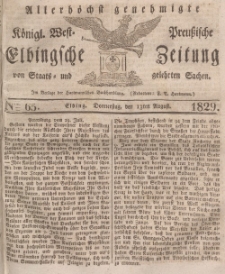 Elbingsche Zeitung, No. 65 Donnerstag, 13 August 1829