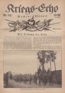 Kriegs-Echo: Wochen=Chronic, 14. Juli 1916, Nr 101.