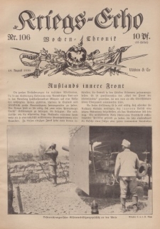 Kriegs-Echo: Wochen=Chronic, 18. August 1916, Nr 106.