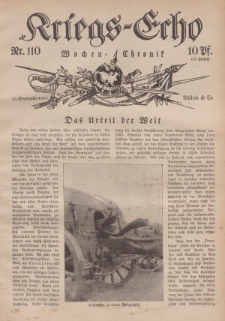 Kriegs-Echo: Wochen=Chronic, 15. September 1916, Nr 110.