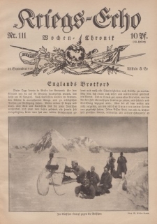 Kriegs-Echo: Wochen=Chronic, 22. September 1916, Nr 111.