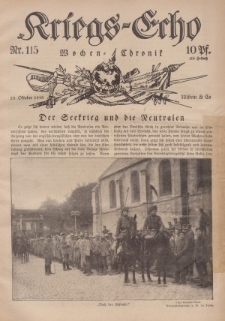 Kriegs-Echo: Wochen=Chronic, 20. Oktober 1916, Nr 115.