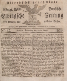 Elbingsche Zeitung, No. 67 Donnerstag, 20 August 1829