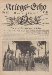 Kriegs-Echo: Wochen=Chronic, 17. November 1916, Nr 119.