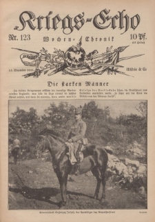 Kriegs-Echo: Wochen=Chronic, 15. Dezember 1916, Nr 123.