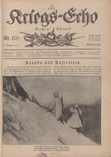 Kriegs-Echo: Wochen=Chronic, 4. Januar 1918, Nr 178.