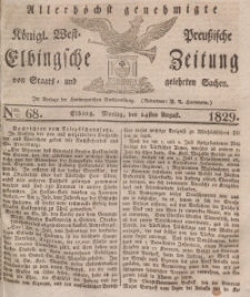 Elbingsche Zeitung, No. 68 Montag, 24 August 1829