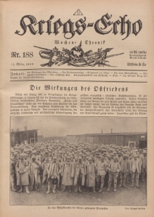 Kriegs-Echo: Wochen=Chronic, 15. März 1918, Nr 188.