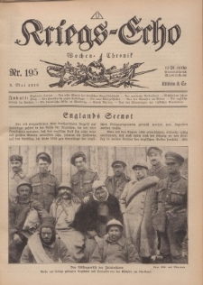 Kriegs-Echo: Wochen=Chronic, 3. Mai 1918, Nr 195.