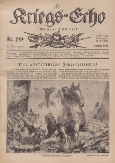 Kriegs-Echo: Wochen=Chronic, 31. Mai 1918, Nr 199.