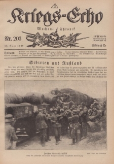 Kriegs-Echo: Wochen=Chronic, 28. Juni 1918, Nr 203.