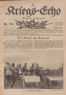 Kriegs-Echo: Wochen=Chronic, 5. Juli 1918, Nr 204.