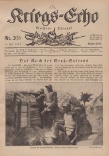 Kriegs-Echo: Wochen=Chronic, 12. Juli 1918, Nr 205.