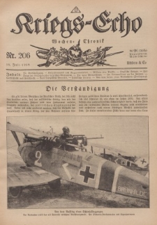 Kriegs-Echo: Wochen=Chronic, 19. Juli 1918, Nr 206.