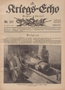 Kriegs-Echo: Wochen=Chronic, 26. Juli 1918, Nr 207.