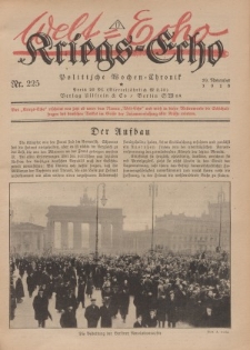 Kriegs-Echo: Wochen=Chronic, 29. November 1918, Nr 225.