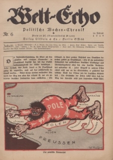 Welt Echo: Politische Wochen=Chronic, 14. Februar 1919, Nr 6.