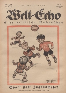 Welt Echo: Eine politische Wochenschau, 27. März 1919, Nr 12/13.