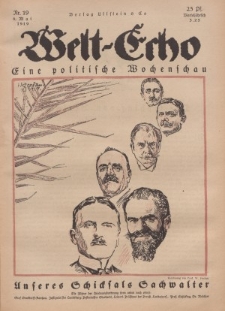 Welt Echo: Eine politische Wochenschau, 8. Mai 1919, Nr 19.