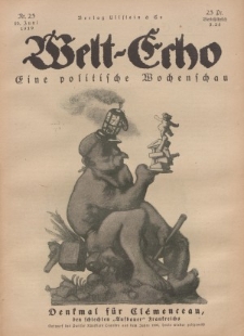 Welt Echo: Eine politische Wochenschau, 19. Juni 1919, Nr 25.