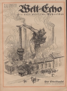 Welt Echo: Eine politische Wochenschau, 7. August 1919, Nr 32.
