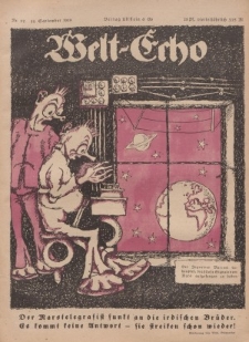 Welt Echo: Eine politische Wochenschau, 11. September 1919, Nr 37.