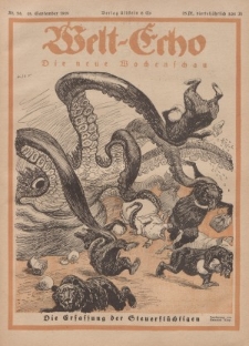 Welt Echo: Eine politische Wochenschau, 18. September 1919, Nr 38.