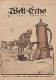 Welt Echo: Eine politische Wochenschau, 9. Oktober 1919, Nr 41.