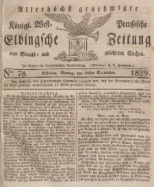 Elbingsche Zeitung, No. 78 Montag, 28 September 1829