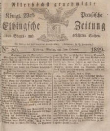 Elbingsche Zeitung, No. 80 Montag, 5 Oktober 1829